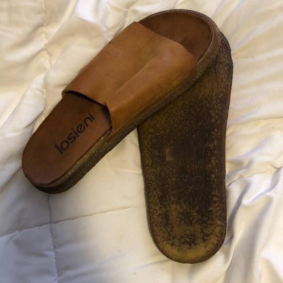 Losieni brown slip on sandals - Picture 2 of 3